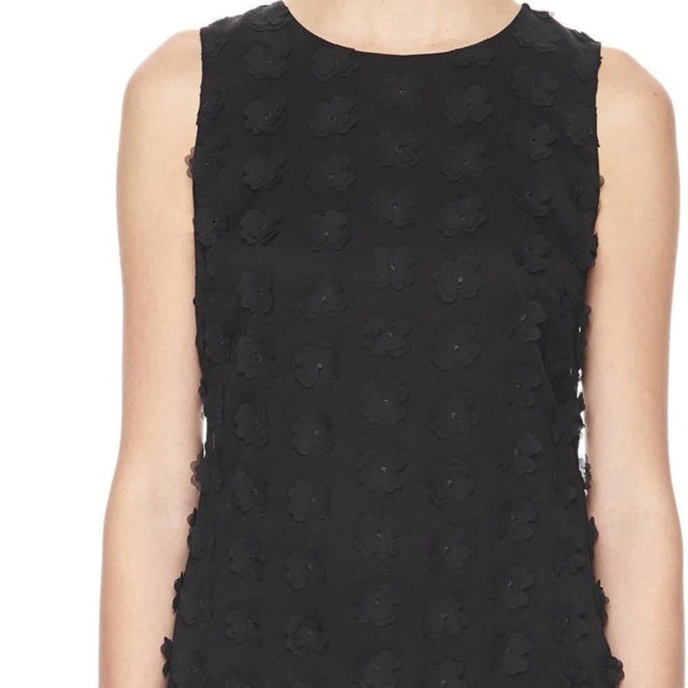 Karl Lagerfeld Novelty 3d Chiffon Shift Dress - Picture 3 of 4